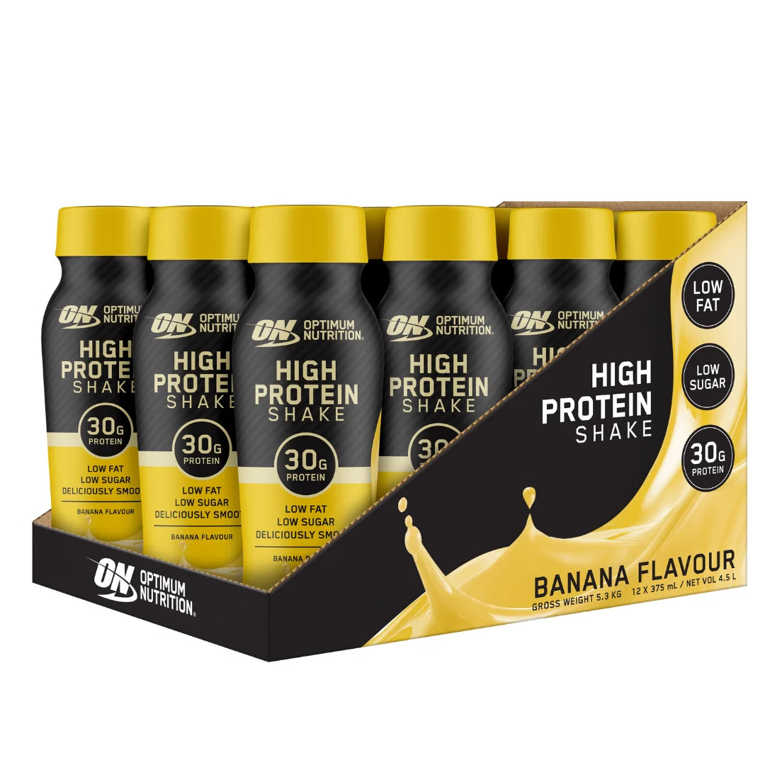 Optimum NutritionHIGH PROTEIN SHAKE BANANA 375ML Box of 12