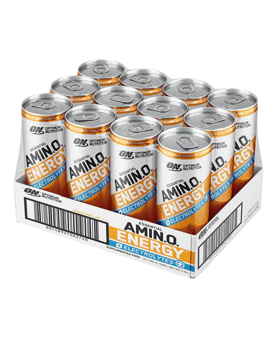 Optimum Nutrition AMIN.O. ENERGY + ELECTROLYTES SPARKLING RTD MANGO/PINELIME 355ML BOX of 12
