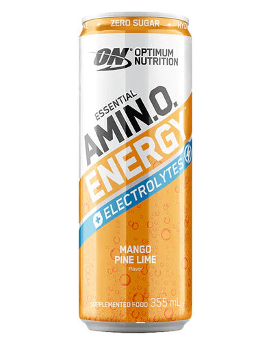 Optimum Nutrition AMIN.O. ENERGY + ELECTROLYTES SPARKLING RTD MANGO/PINELIME 355ML BOX of 12