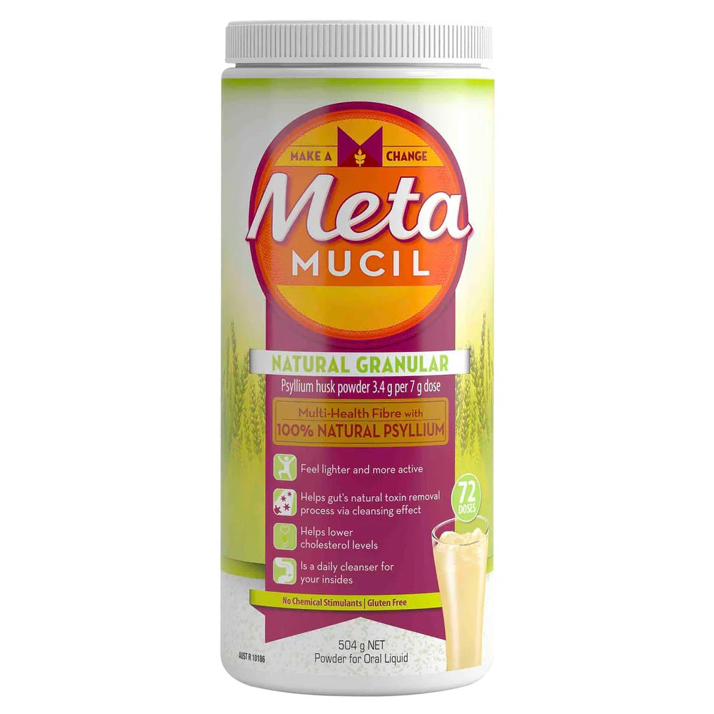 Metamucil Multi-Health Fibre Natural Granular Drink Powder 504g