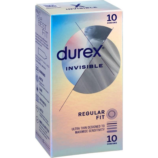 Durex Invisible Ultra Thin Condoms 10 Pack