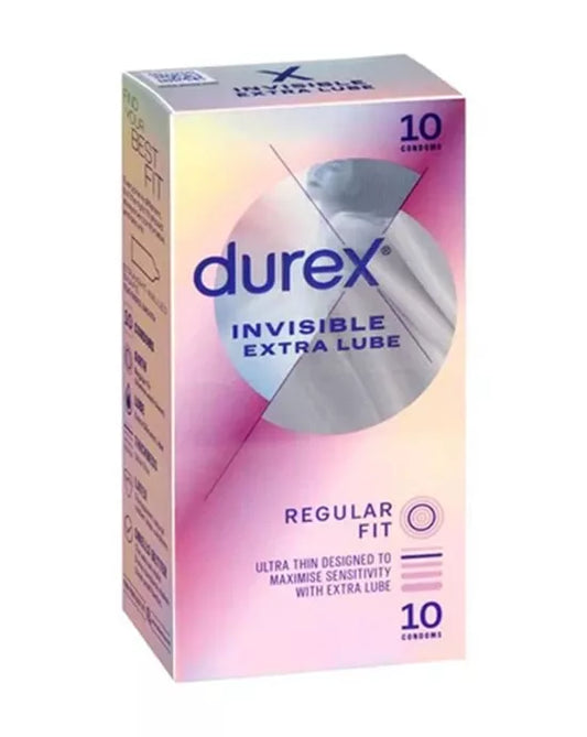 Durex Invisible Extra Lubricated Condoms 10 Pack