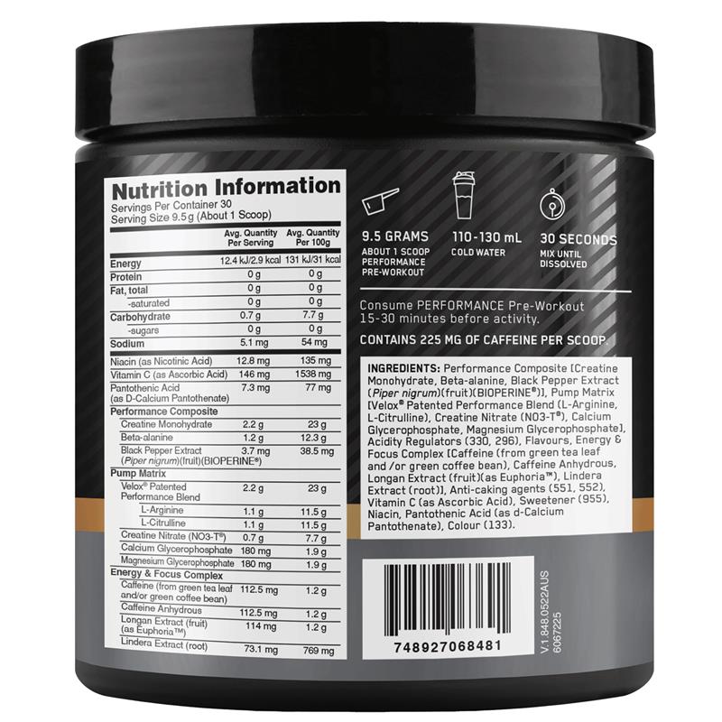 Optimum Nutrition Performance Drink Mix Kiwi Strawberry 285g