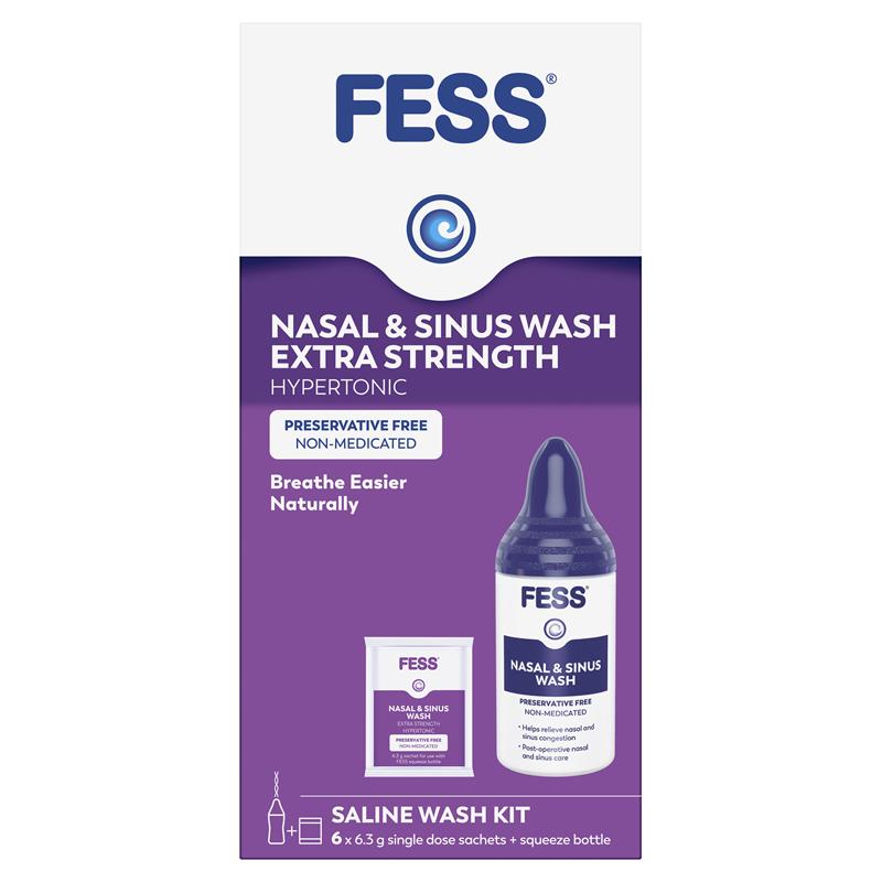 FESS Extra Strength Nasal and Sinus Wash Kit 6 Pack