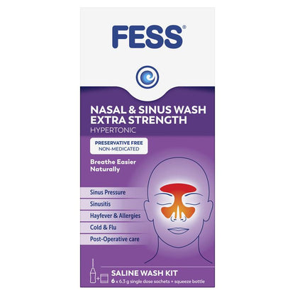 FESS Extra Strength Nasal and Sinus Wash Kit 6 Pack