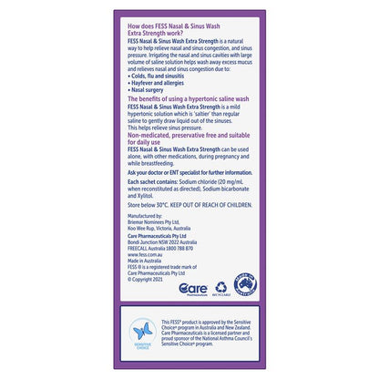 FESS Extra Strength Nasal and Sinus Wash Kit 6 Pack