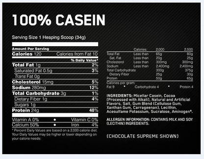 Optimum Nutrition Gold Standard Casein 100% Vanilla 1.75g