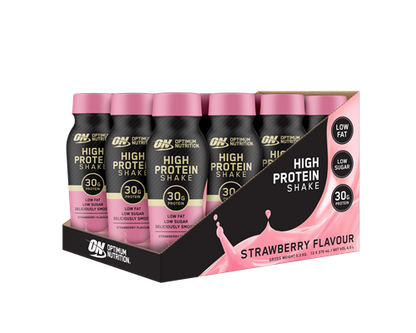Optimum Nutrition HIGH PROTEIN SHAKE STRAWBERRY 375ML Box of 12