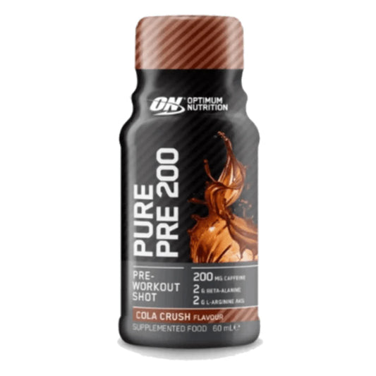 Optimum Nutrition PURE PRE 200 PRE-WORKOUT SHOT 60ML 12CT  COLA BOX OF 12